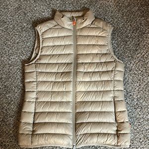Save The Duck Women’s Charlotte Vest Medium (Macaroon/Tan) Brand New